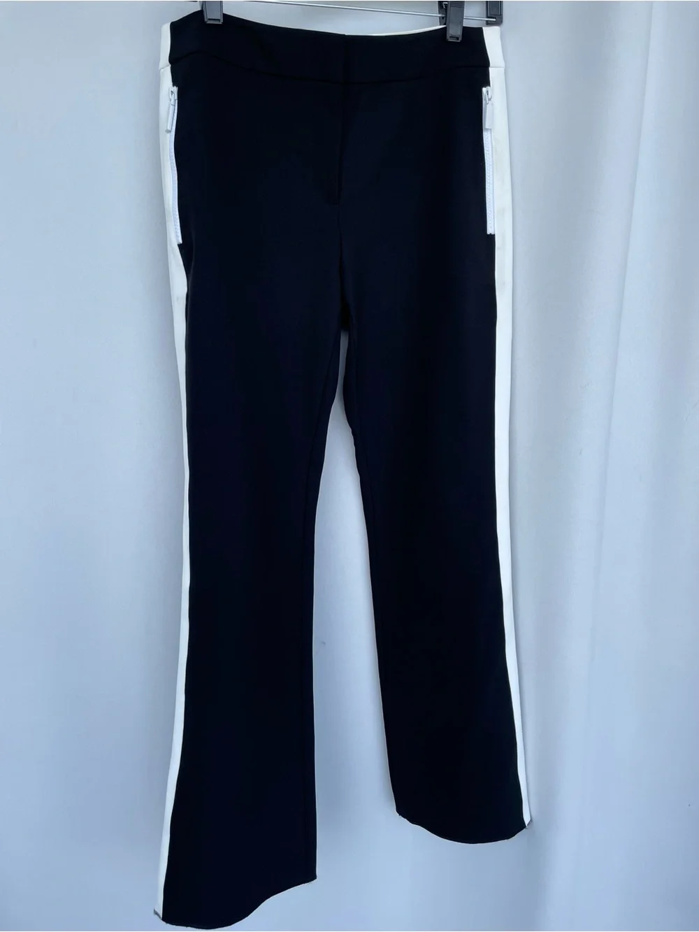 Lafayette 148 New York Black Trousers with White Side Stripe